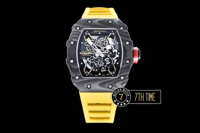 Richard Mille RM035-02 Rafael Nadal Black FC/VRU Miyota Mod Yellow Strap