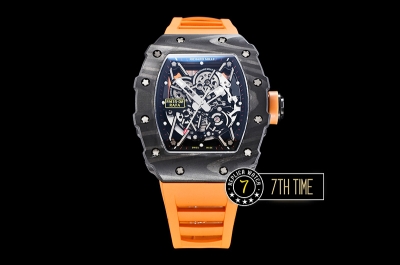 Richard Mille RM035-02 Rafael Nadal Black FC/VRU Blkac/Black Miyota Mod Orange Strap