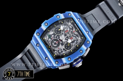 Richard Mille RM011-03 Auto Flyback Chronograph Blue FC/VRU Black A7750 Mod
