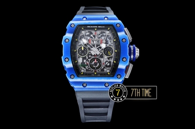 Richard Mille RM011-03 Auto Flyback Chronograph Blue FC/VRU Black A7750 Mod