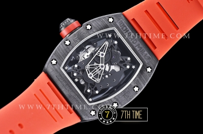 Richard Mille RM001 Tourbillon FC/VRU Black Custom Mod Red Inner Bezel Red Rubber Strap
