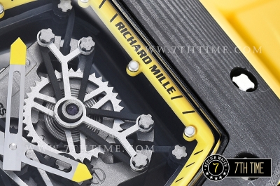 Richard Mille RM001 RM001 Tourbillon FC/VRU Yellow Inner Bezel Custom Mod Yellow Rubber Strap
