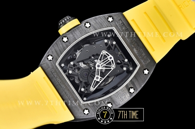 Richard Mille RM001 RM001 Tourbillon FC/VRU Yellow Inner Bezel Custom Mod Yellow Rubber Strap