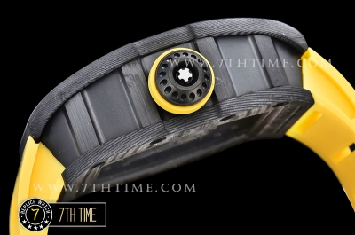 Richard Mille RM001 RM001 Tourbillon FC/VRU Yellow Inner Bezel Custom Mod Yellow Rubber Strap