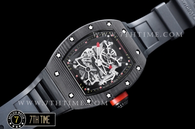 Richard Mille RM001 Tourbillon FC/VRU Black/Red Custom Movement Red Inner Bezel Red Needle