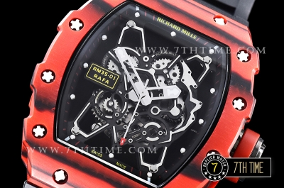 Richard Mille RM035-01 Rafael Nadal Red FC/VRU Blk/Red Miyota Mod Black Inner Bezel Rehaut
