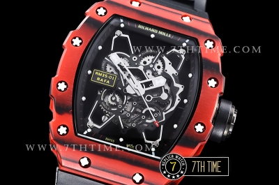 Richard Mille RM035-01 Rafael Nadal Red FC/VRU Blk/Blk Miyota Mod Black Inner Bezel Rehaut