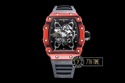 Richard Mille RM035-01 Rafael Nadal Red FC/VRU Blk/Blk Miyota Mod Black Inner Bezel Rehaut