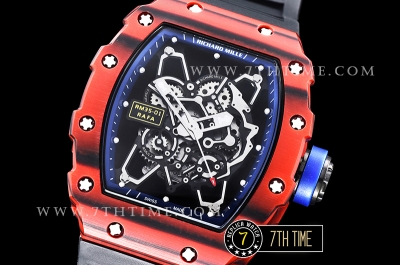 Richard Mille RM035-01 Rafael Nadal Red FC/VRU Blk/Blue Miyota Mod Blue Inner Bezel Rehaut