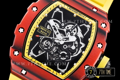 Richard Mille RM035-01 Rafael Nadal Red FC/VRU Blk/Yllw Miyota Mod Yellow Inner Bezel Rehaut