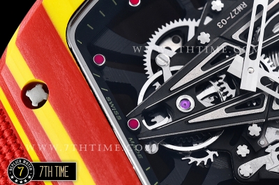 Richard Mille RM027-03 Rafael Nadal Red/Yellw FC/VRU Blk Miyota Mod