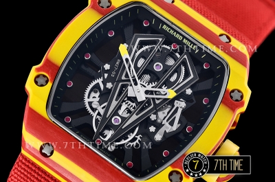 Richard Mille RM027-03 Rafael Nadal Red/Yellw FC/VRU Blk Miyota Mod
