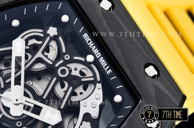 Richard Mille RM055 Bubba Watson FC/RU Skeleton Yellow MY9015 Mod