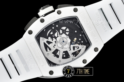 Richard Mille RM011 Carbon/Ceramic CER/RU White/Num A7750 Mod