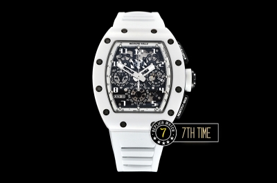 Richard Mille RM011 Carbon/Ceramic CER/RU White/Num A7750 Mod