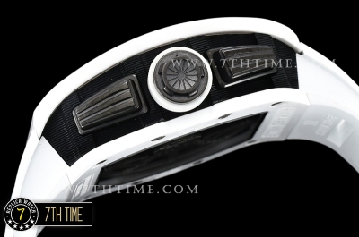 Richard Mille RM011 Carbon/Ceramic CER/RU White/Num A7750 Mod