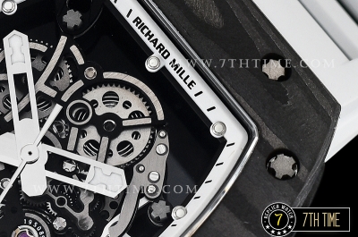 Richard Mille RM055 Bubba Watson FC/TI/RU Skeleton White MY8215 Mod White Crown