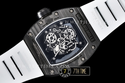 Richard Mille RM055 Bubba Watson FC/RU Skeleton White/Gold MY8215 Mod