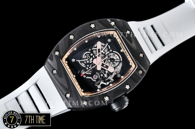 Richard Mille RM055 Bubba Watson FC/RU Skeleton White/Gold MY8215 Mod