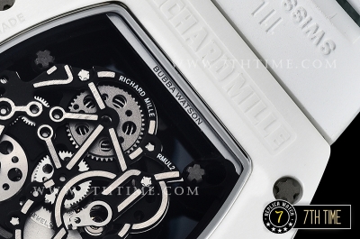 Richard Mille RM055 Bubba Watson CER/RU Skeleton White/Blue MY8215 Mod