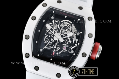Richard Mille RM055 Bubba Watson CER/RU Skeleton White/Red MY8215 Mod